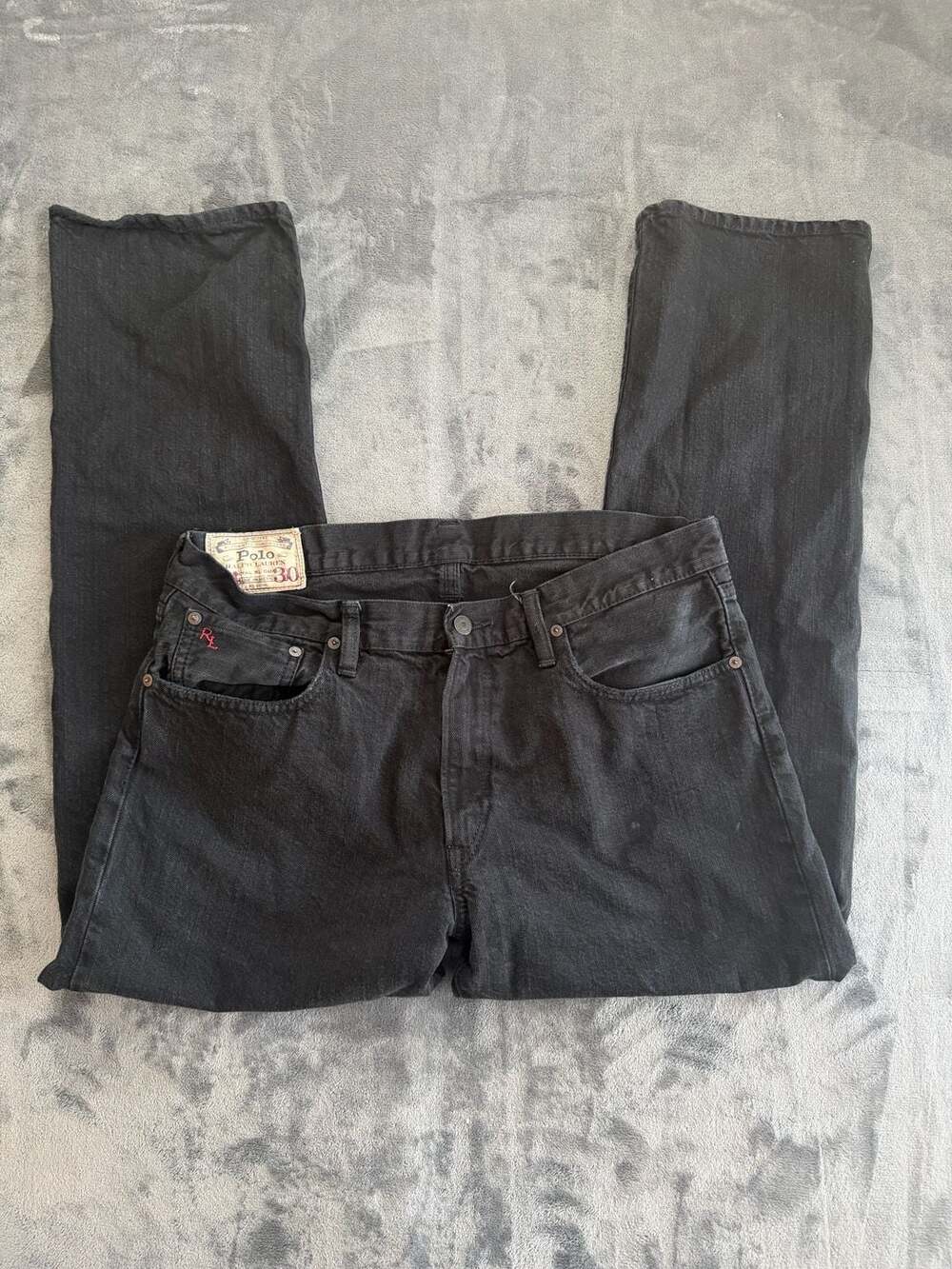 Polo Ralph Lauren Dungarees Black Denim Jeans 34x30